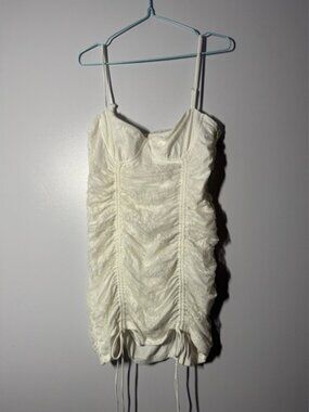 Princess Polly White Ruched Women's Mini Dress Size 12